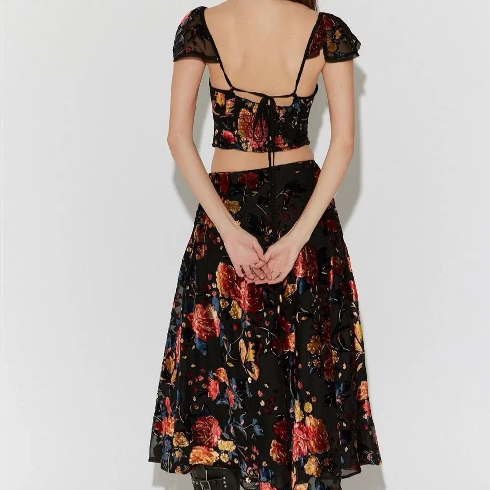 Free People Electra Heart Midi Skirt Set